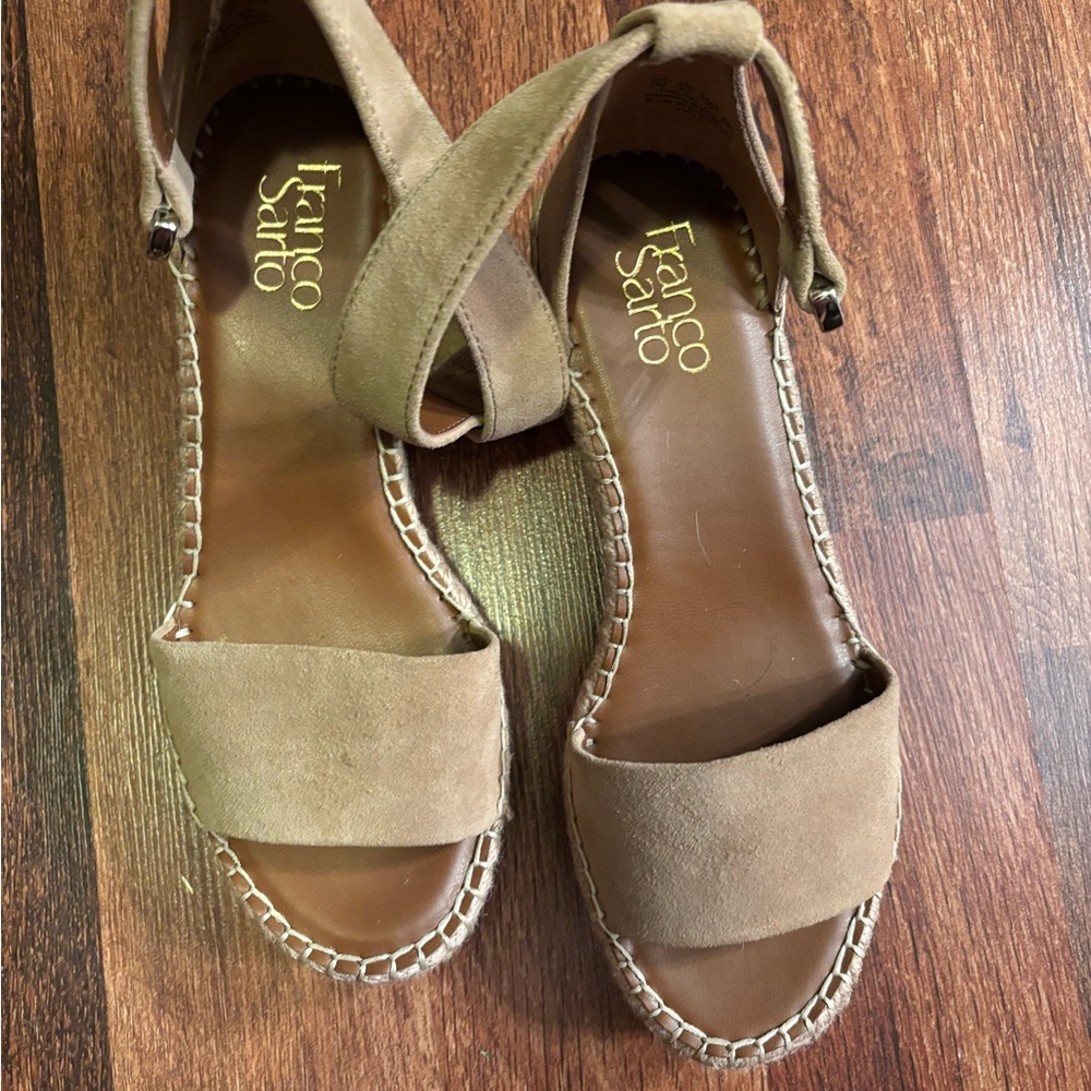 Franco Sarto Women's Brown Espadrille Sandals NWOT